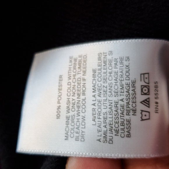 Express- Womens Black Blouse Ruffle Sleeve ends Vneck neutral whimsigoth Sz.L - Picture 5 of 5